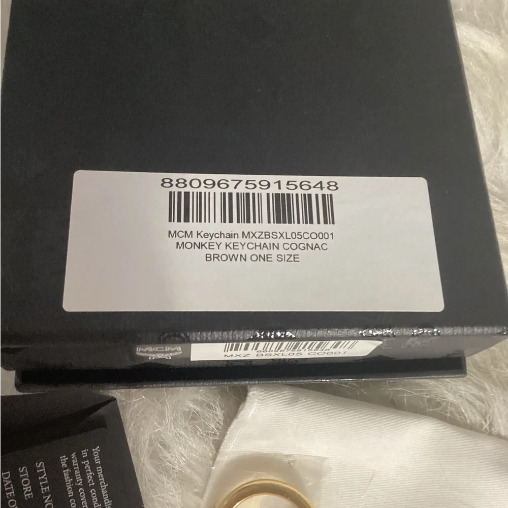 SOLD…..MCM Monkey Keychain Bag Charm Cognac Brown Swarovski Crystal Eyes - Picture 4 of 8